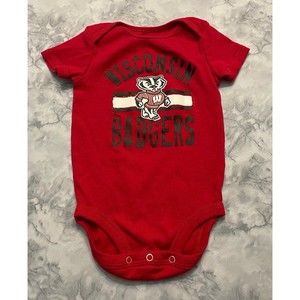 University of Wisconsin Badger Baby Outfit Bodysuit Clothes, Size 3-6 months